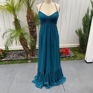 Embroidered Silk Maxi Dress